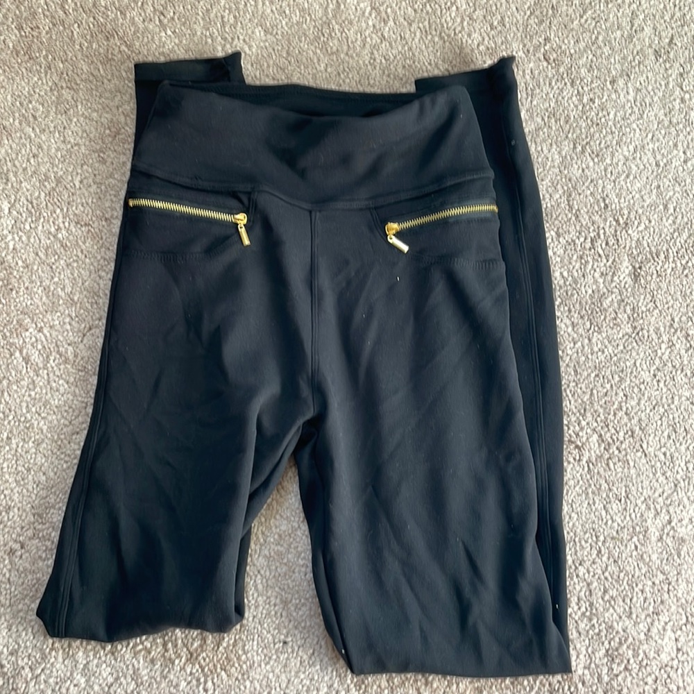 StreetWear Society Leggings W Gold Zipper